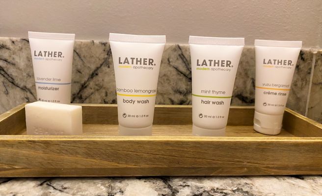 Lather bath products