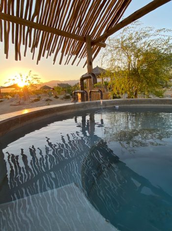 Free-Flowing-Mineral-Water-Oasis-Soaking-Tubs Oasis soaking tub with sunset