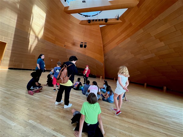 Children in a hall at the Disney Center