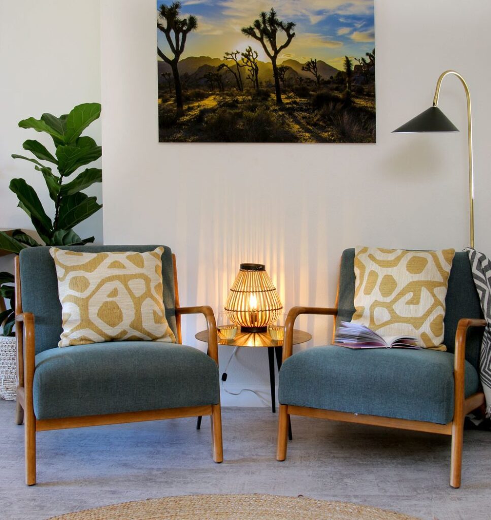 Azure Palm Hideaway Room Seating Area