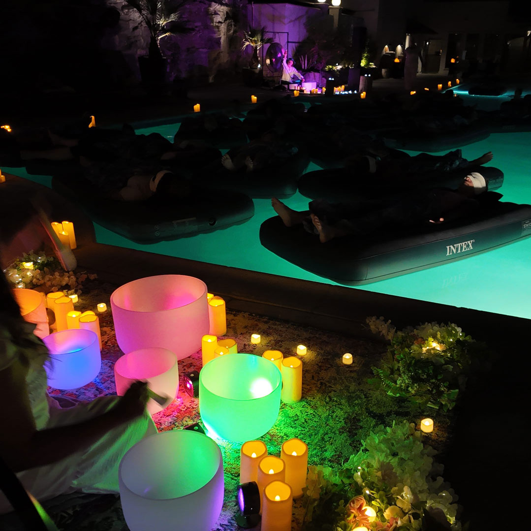 Good Vibes Sound Bath Azure Palm Hot Springs Resort & Day Spa Oasis